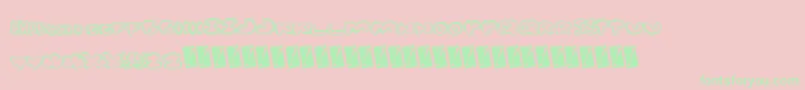 Outlinearound Font – Green Fonts on Pink Background