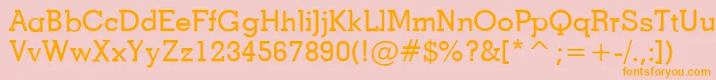 PfdetourRegular Font – Orange Fonts on Pink Background