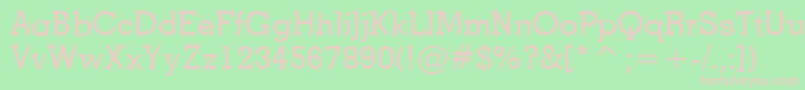 PfdetourRegular Font – Pink Fonts on Green Background