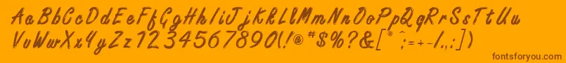 FreestyleScriptitcBold Font – Brown Fonts on Orange Background