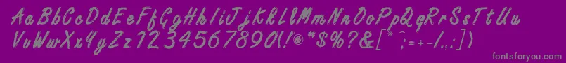 FreestyleScriptitcBold-Schriftart – Graue Schriften auf violettem Hintergrund