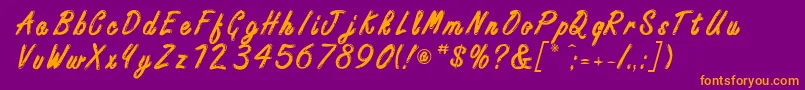 Шрифт FreestyleScriptitcBold – оранжевые шрифты на фиолетовом фоне