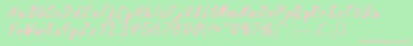 Police FreestyleScriptitcBold – polices roses sur fond vert