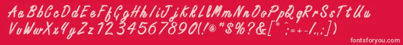 FreestyleScriptitcBold Font – Pink Fonts on Red Background