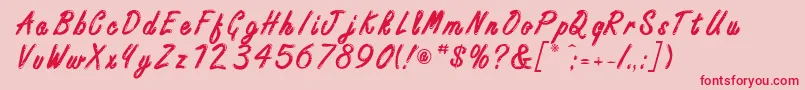 FreestyleScriptitcBold Font – Red Fonts on Pink Background