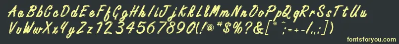 FreestyleScriptitcBold-Schriftart – Gelbe Schriften auf schwarzem Hintergrund