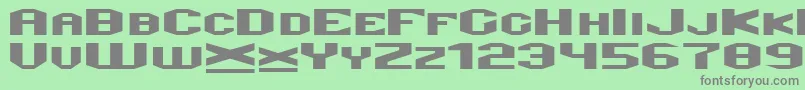 Valkyro Font – Gray Fonts on Green Background