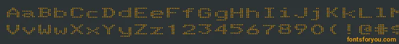Шрифт TelidoninkexRegular – оранжевые шрифты на чёрном фоне