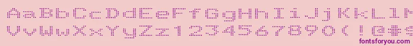Czcionka TelidoninkexRegular – fioletowe czcionki na różowym tle