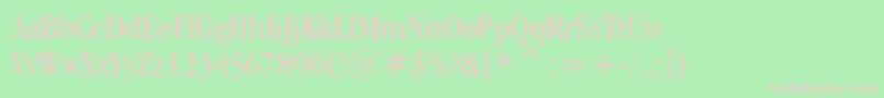 GaramondItcBookCondensedBt Font – Pink Fonts on Green Background