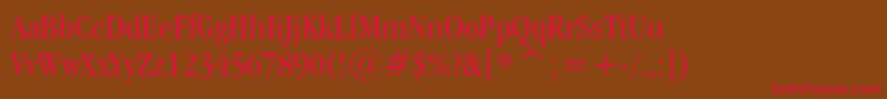 GaramondItcBookCondensedBt Font – Red Fonts on Brown Background