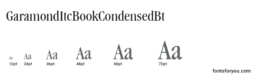 GaramondItcBookCondensedBt Font Sizes