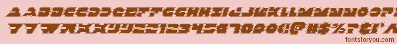 Triggermanproital Font – Brown Fonts on Pink Background