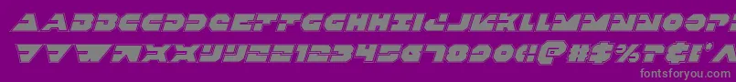 Triggermanproital Font – Gray Fonts on Purple Background