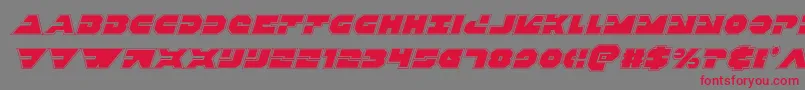 Triggermanproital Font – Red Fonts on Gray Background