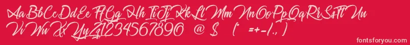 Więcej informacji o czcionce JourneyToThailandLight Czcionka JourneyToThailandLight – różowe czcionki na czerwonym tle