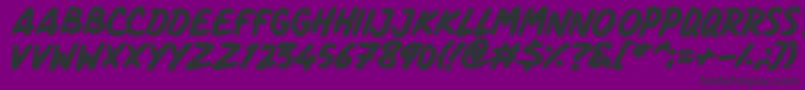 ComicPanels Font – Black Fonts on Purple Background