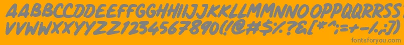 ComicPanels Font – Gray Fonts on Orange Background