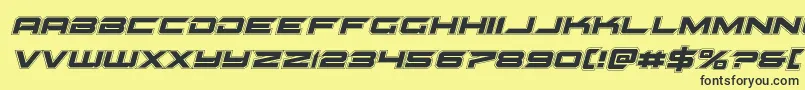 Gypsykilleracadital Font – Black Fonts on Yellow Background