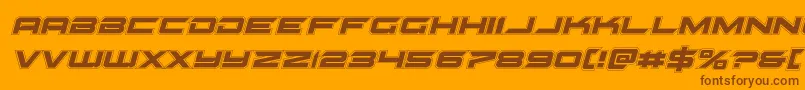 Gypsykilleracadital Font – Brown Fonts on Orange Background