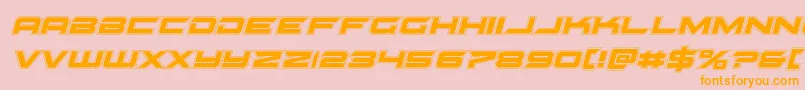 Gypsykilleracadital Font – Orange Fonts on Pink Background