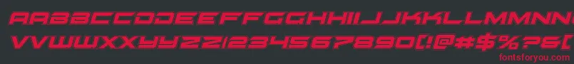 Шрифт Gypsykilleracadital – красные шрифты на чёрном фоне