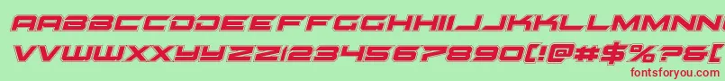 Gypsykilleracadital Font – Red Fonts on Green Background