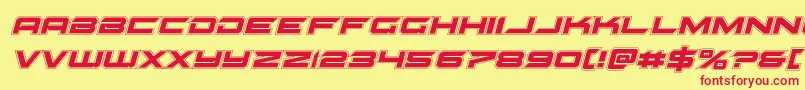 Gypsykilleracadital Font – Red Fonts on Yellow Background