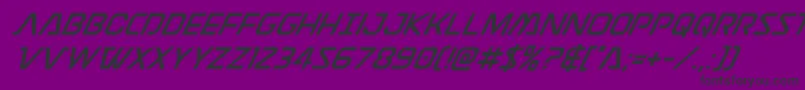 Шрифт Discotechiasuperital – чёрные шрифты на фиолетовом фоне
