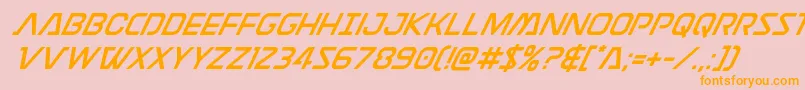 Discotechiasuperital Font – Orange Fonts on Pink Background