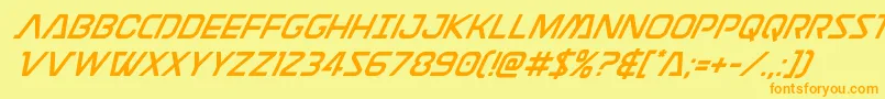 Discotechiasuperital Font – Orange Fonts on Yellow Background