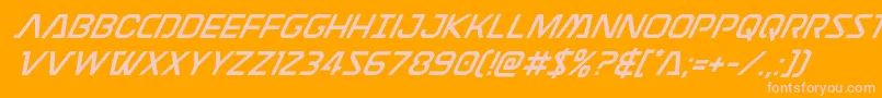 Discotechiasuperital Font – Pink Fonts on Orange Background