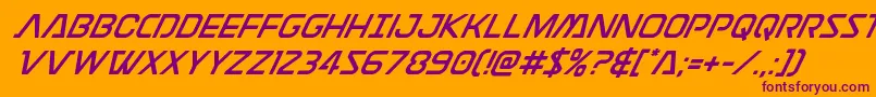 Discotechiasuperital Font – Purple Fonts on Orange Background