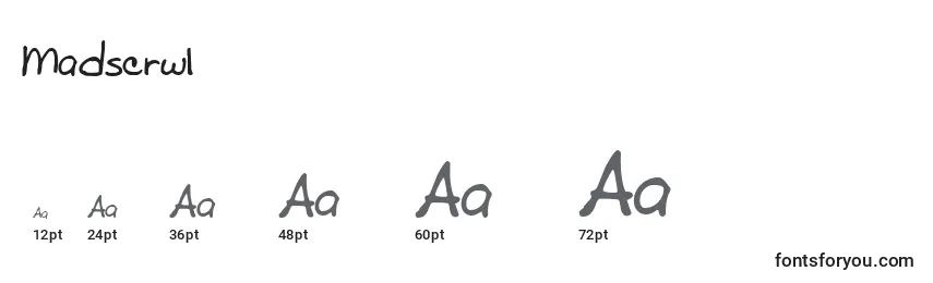 Madscrwl Font Sizes