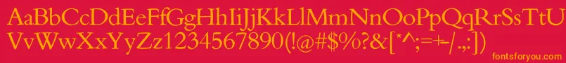 Mymedieval Font – Orange Fonts on Red Background