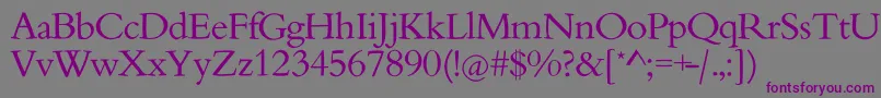 Mymedieval Font – Purple Fonts on Gray Background