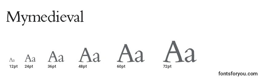 Размеры шрифта Mymedieval