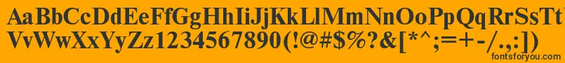 Timesetb Font – Black Fonts on Orange Background