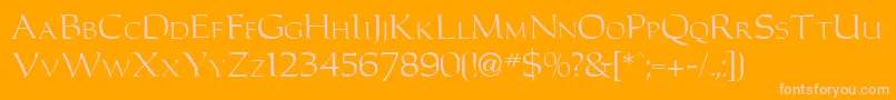 CarolusRegular Font – Pink Fonts on Orange Background