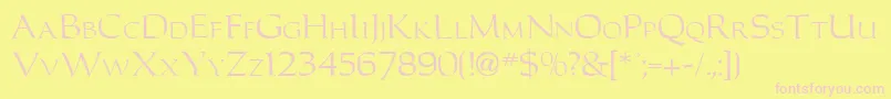 CarolusRegular Font – Pink Fonts on Yellow Background