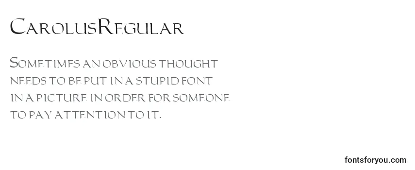 CarolusRegular Font