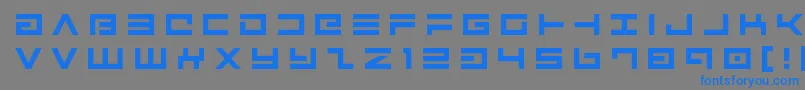 フォントAvengertitle – 灰色の背景に青い文字