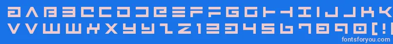 Avengertitle Font – Pink Fonts on Blue Background