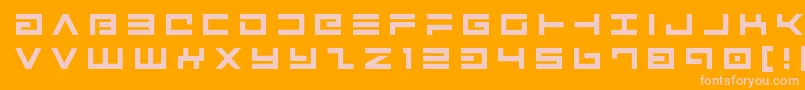 Avengertitle Font – Pink Fonts on Orange Background