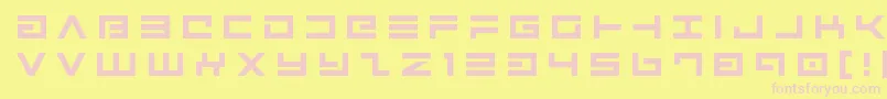 Avengertitle Font – Pink Fonts on Yellow Background