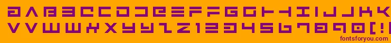 Avengertitle Font – Purple Fonts on Orange Background