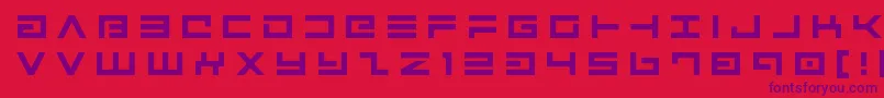 Avengertitle Font – Purple Fonts on Red Background