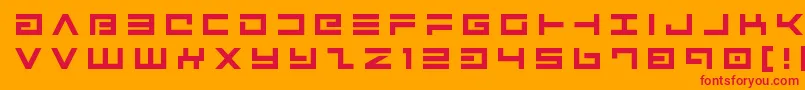 Avengertitle Font – Red Fonts on Orange Background