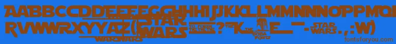 Шрифт Strjmono – коричневые шрифты на синем фоне