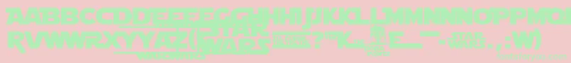 Strjmono Font – Green Fonts on Pink Background